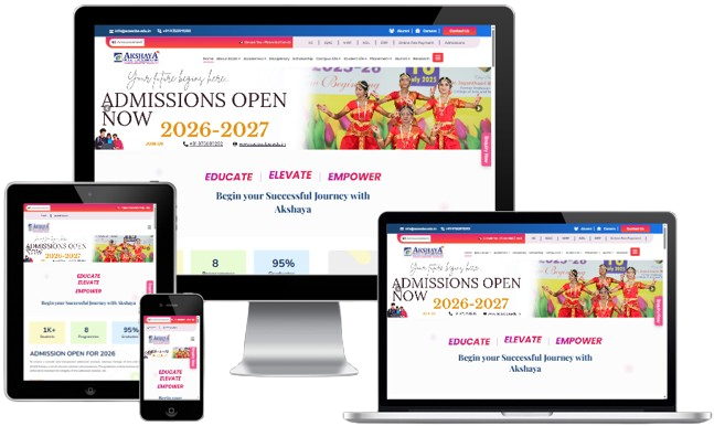Akshaya College Website Screenshot